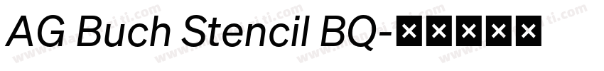 AG Buch Stencil BQ字体转换